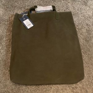 GENUINE SUEDE TOTE HANDBAG